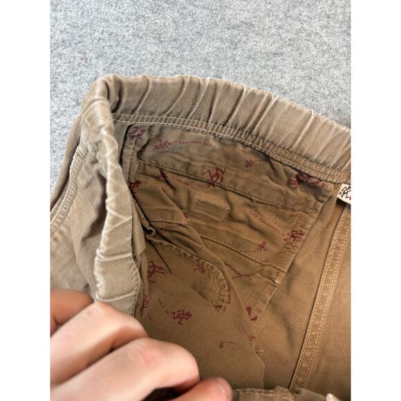 VTG Gramicci G Pants Mens Medium Khaki Workwear Belted Climbing Hiking Outdoor - Picture 9 of 10